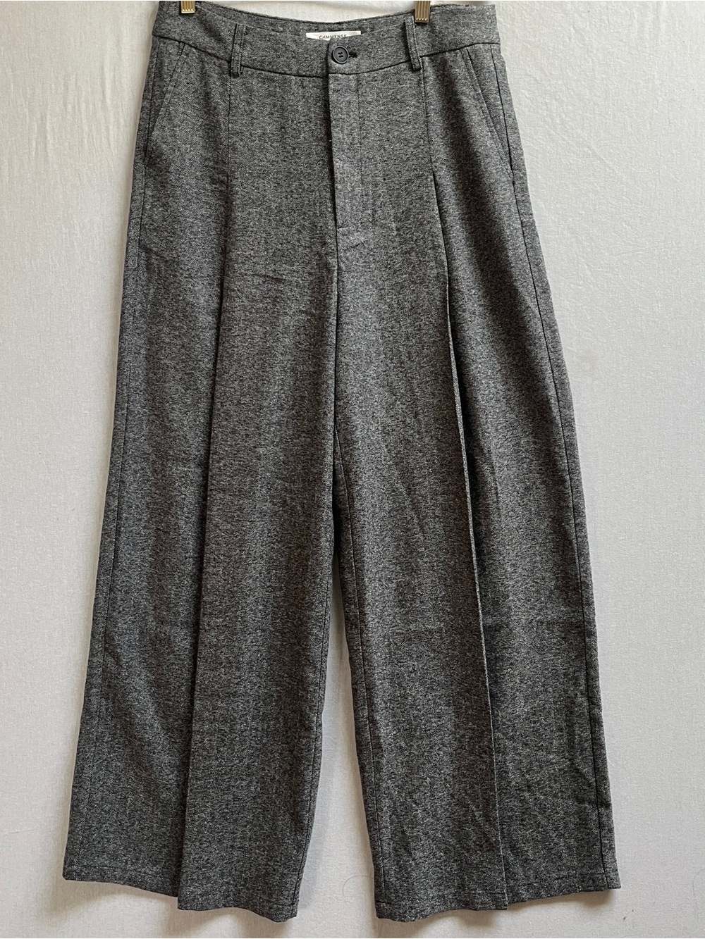 Commense Herringbone Wide-Leg Dress Pants Size L